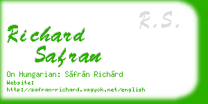 richard safran business card