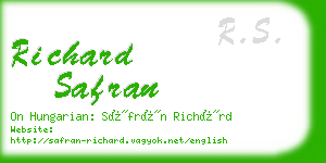richard safran business card